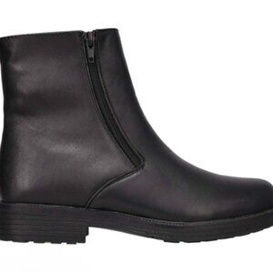 Men's Propet Troy Black Leather Ankle Boots With Dual Zippers Size 8.5